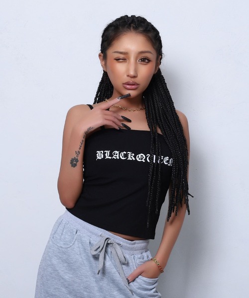 BLACKQUEEN(ブラッククイーン)の「【BLACKQUEEN】ロゴベアトップ(キャミソール・レディース・ミント/ブラック/ホワイト・M)」の20枚目の写真