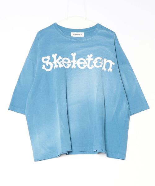 DISCOVERED(ディスカバード)の「【DISCOVERED】SUNBURN SKELTON TEE(Tシャツ/カットソー・メンズ・ダークグレー/グリーン/ブルー・1/3)」の3枚目の写真