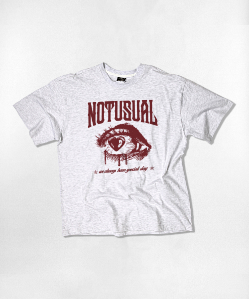 NOTUSUAL(ノットユージュアル)の「レッドアイ オーバーサイズ 半袖Tシャツ 4カラー(Tシャツ/カットソー・レディース・ホワイト/ブラック/ライトホワイト/ネイビー・SMALL/MEDIUM/LARGE/X-LARGE)」の6枚目の写真