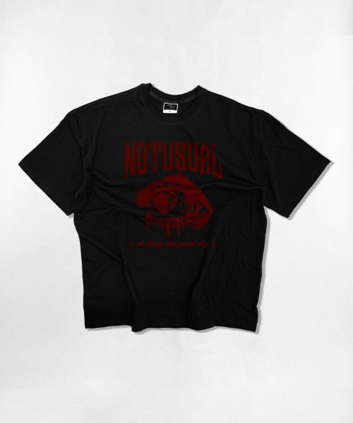 NOTUSUAL(ノットユージュアル)の「レッドアイ オーバーサイズ 半袖Tシャツ 4カラー(Tシャツ/カットソー・レディース・ホワイト/ブラック/ライトホワイト/ネイビー・SMALL/MEDIUM/LARGE/X-LARGE)」の7枚目の写真
