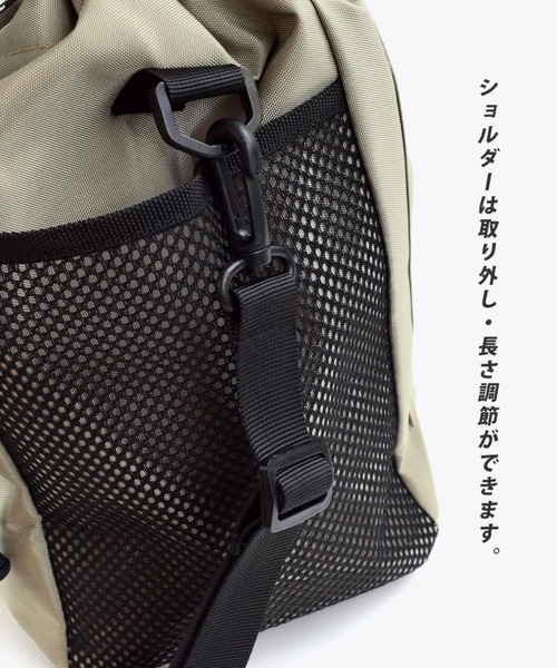 e-zakkamania stores（イーザッカマニアストアーズ）の「メッシュ巾着 2way ショルダーバッグ（ショルダーバッグ・レディース・ベージュ/パープル/ブラック/グレー・-）」の10枚目の写真