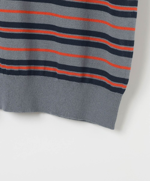 PBLIM(ページボーイリム)の「《UNISEX/接触冷感》シアボーダーポロ 配色デザイン / ポロ襟 / マルチボーダー(ポロシャツ・レディース・ホワイト系/ネイビー系/グレー系・FREE)」の19枚目の写真