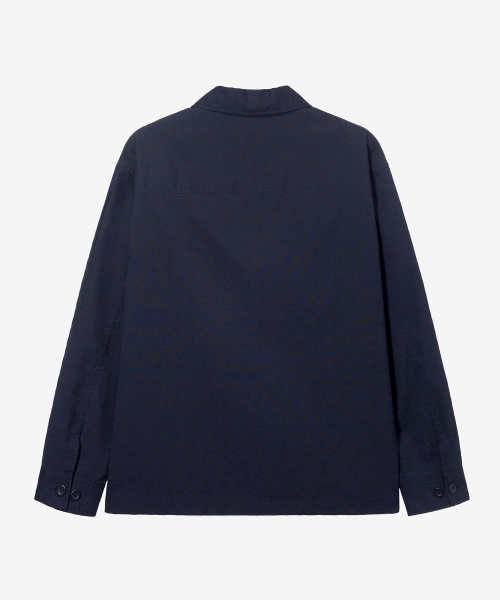 MINDBRIDGE（マインドブリッジ）の「[COUTURE]リネン混合シアサーカーグレンチェックシャツジャケット（シャツ/ブラウス・メンズ・ダークネイビー・100/105/110/95）」の9枚目の写真
