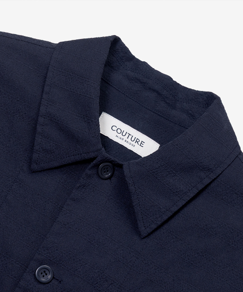 MINDBRIDGE（マインドブリッジ）の「[COUTURE]リネン混合シアサーカーグレンチェックシャツジャケット（シャツ/ブラウス・メンズ・ダークネイビー・100/105/110/95）」の10枚目の写真