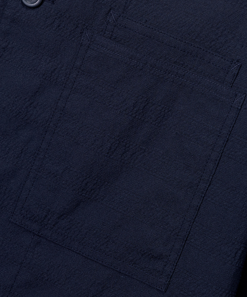 MINDBRIDGE（マインドブリッジ）の「[COUTURE]リネン混合シアサーカーグレンチェックシャツジャケット（シャツ/ブラウス・メンズ・ダークネイビー・100/105/110/95）」の12枚目の写真