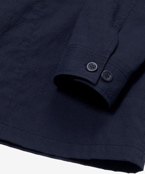 MINDBRIDGE（マインドブリッジ）の「[COUTURE]リネン混合シアサーカーグレンチェックシャツジャケット（シャツ/ブラウス・メンズ・ダークネイビー・100/105/110/95）」の13枚目の写真