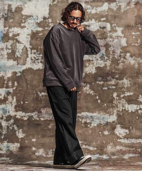 Jih Nunc(ジーヌンク)の「msw1900- 裏起毛プルオーバースウェット(JIH-R1209)(スウェット・メンズ・ブラウン/グレイッシュベージュ/ブラック・L/M/S)」の7枚目の写真