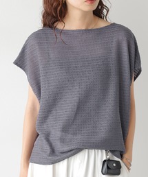 メッシュトップス」に該当するグレー/灰色系のレディースファッション