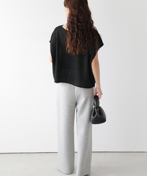 SUGAR BISKET（シュガービスケット）の「ワッフルニット メッシュ プルオーバー（Tシャツ/カットソー・レディース・ダークグレー/オフホワイト/ブラウン/ブラック・フリー）」の9枚目の写真