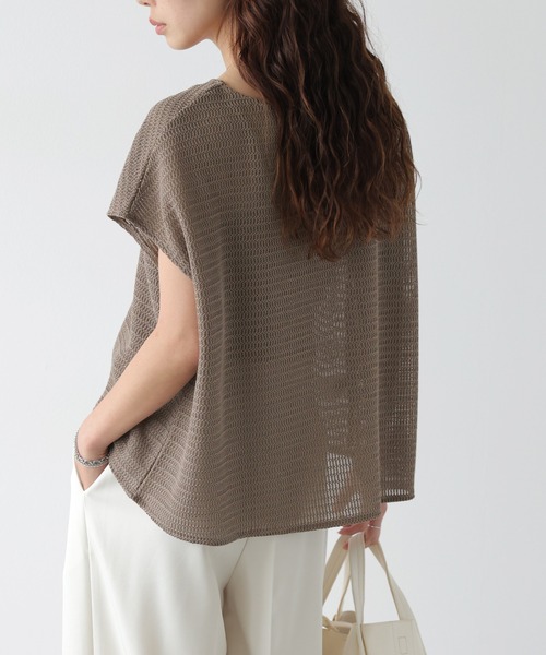 SUGAR BISKET（シュガービスケット）の「ワッフルニット メッシュ プルオーバー（Tシャツ/カットソー・レディース・ダークグレー/オフホワイト/ブラウン/ブラック・フリー）」の14枚目の写真