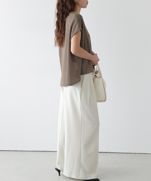 SUGAR BISKET（シュガービスケット）の「ワッフルニット メッシュ プルオーバー（Tシャツ/カットソー・レディース・ダークグレー/オフホワイト/ブラウン/ブラック・フリー）」の16枚目の写真