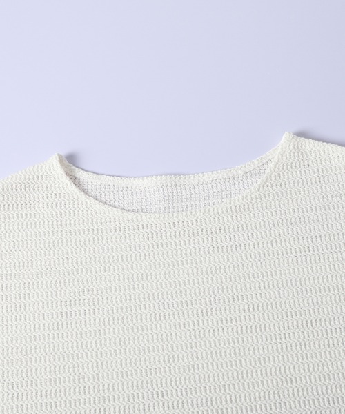 SUGAR BISKET（シュガービスケット）の「ワッフルニット メッシュ プルオーバー（Tシャツ/カットソー・レディース・ダークグレー/オフホワイト/ブラウン/ブラック・フリー）」の17枚目の写真