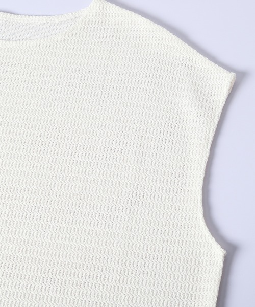 SUGAR BISKET（シュガービスケット）の「ワッフルニット メッシュ プルオーバー（Tシャツ/カットソー・レディース・ダークグレー/オフホワイト/ブラウン/ブラック・フリー）」の18枚目の写真