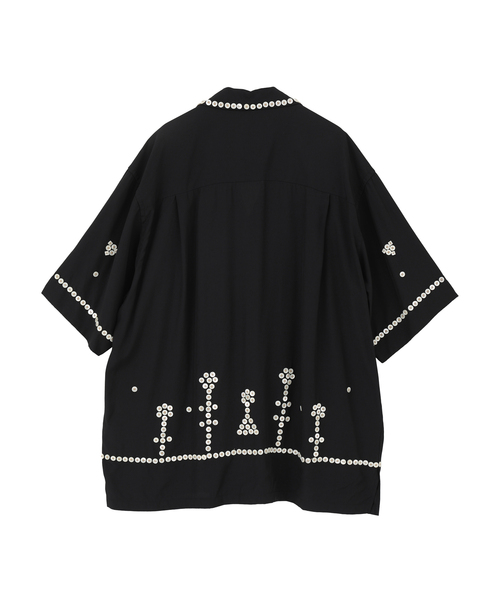 CURRENTAGE(カレンテージ)の「Pearly king&Queen short sleeve shirt(MENS)(シャツ/ブラウス・メンズ・ブラック・3/4)」の2枚目の写真