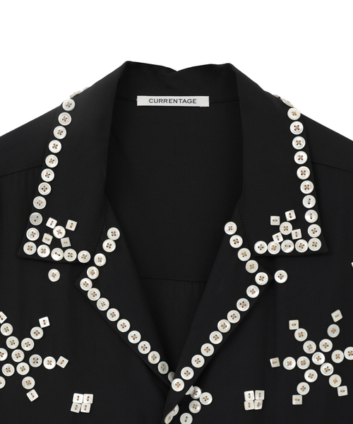 CURRENTAGE(カレンテージ)の「Pearly king&Queen short sleeve shirt(MENS)(シャツ/ブラウス・メンズ・ブラック・3/4)」の3枚目の写真