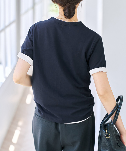 Spick & Span(スピックアンドスパン)の「《2枚セット / 別注》J.J.Mercer / ジェイジェイマーサー 2SET TEE(Tシャツ/カットソー・レディース・ピンク/サックスブルー/レッド/ネイビー・FREE)」の15枚目の写真