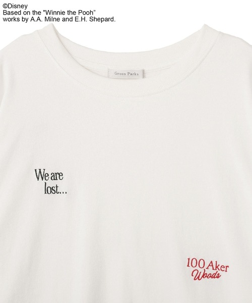 Green Parks(グリーンパークス)の「Winnie the Pooh/ランダムロゴTシャツ(ニット/セーター・レディース・オフホワイト・FREE)」の5枚目の写真