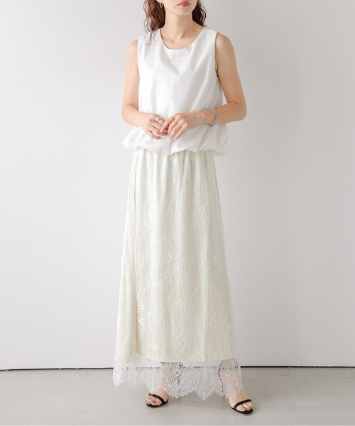 AMELY(エミリー)の「2WAYリバーシブル レーススカート(スカート・レディース・アイボリー/ブラウン/ブラック・フリー)」の16枚目の写真