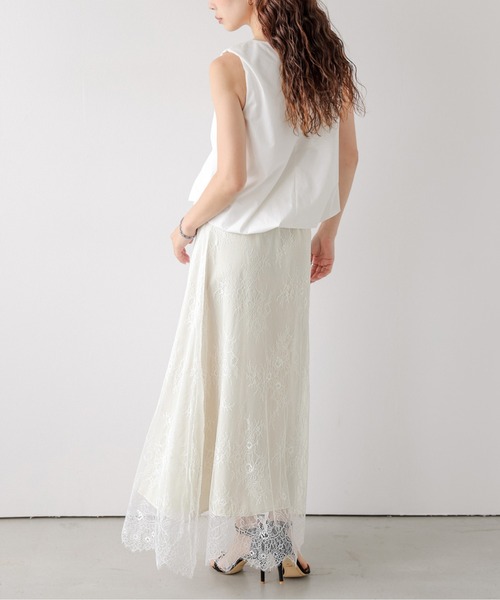 AMELY(エミリー)の「2WAYリバーシブル レーススカート(スカート・レディース・アイボリー/ブラウン/ブラック・フリー)」の10枚目の写真