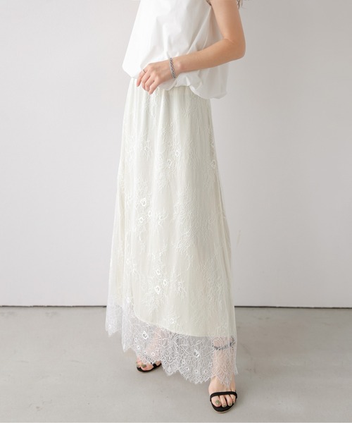 AMELY(エミリー)の「2WAYリバーシブル レーススカート(スカート・レディース・アイボリー/ブラウン/ブラック・フリー)」の11枚目の写真