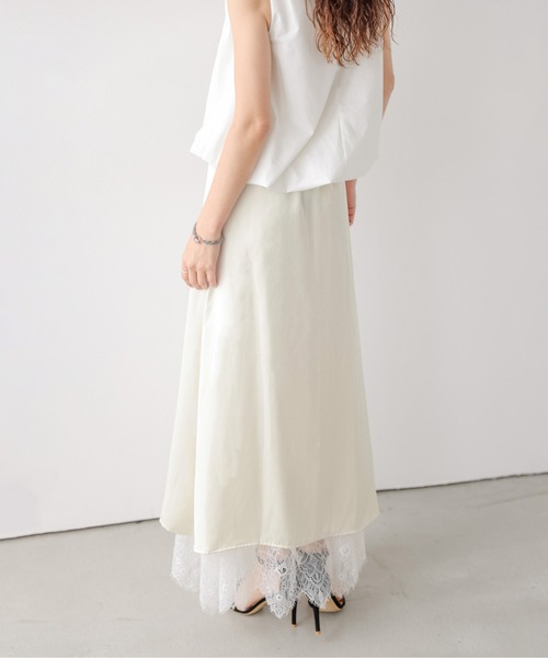 AMELY(エミリー)の「2WAYリバーシブル レーススカート(スカート・レディース・アイボリー/ブラウン/ブラック・フリー)」の14枚目の写真