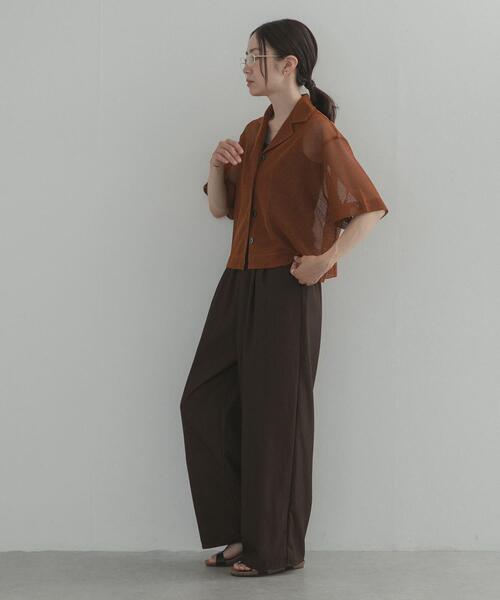 URBAN RESEARCH DOORS（アーバンリサーチドアーズ）の「ソフトオックスイージーパンツ（その他パンツ・レディース・ブラック/ブラウン/カーキ・FREE）」の4枚目の写真