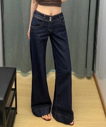 ハイウエストワイドデニムパンツ