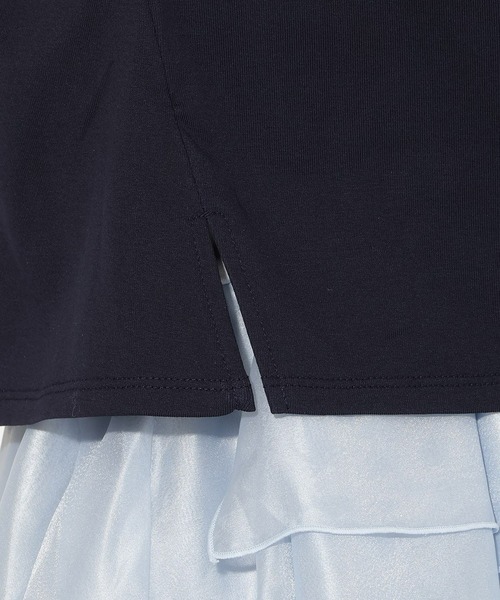 AND COUTURE(アンドクチュール)の「Wカラーフレンチスリーブカットプルオーバー×キャミセット(Tシャツ/カットソー・レディース・イエロー/アイボリー/ネイビー/ブラウン・FREE)」の5枚目の写真