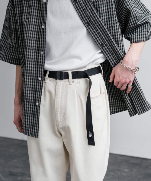 THE NORTH FACE(ザノースフェイス)の「THE NORTH FACE ザ・ノースフェイス TNF HOOK BELT ワンポイントロゴフックバックルナイロンウェビングベルト(ベルト・メンズ・ブラック・S/M/L)」の7枚目の写真
