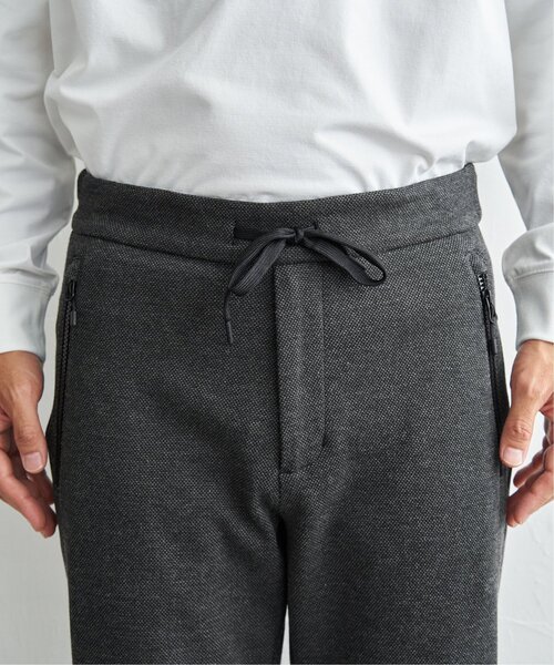 ikka(イッカ)の「ダブルフェイス鹿の子ジップパンツ【セットアップ対応】(その他パンツ・メンズ・グレー系その他/ブラック・S/M/L/XL)」の22枚目の写真