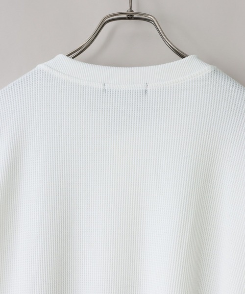 LOWRYS FARM(ローリーズファーム)の「UVカット・吸水速乾機能付【LFM(U)】DRYMIXワッフルヘンリーLS 1055039(Tシャツ/カットソー・メンズ・ブラック/グレー/アイボリー・MEDIUM/LARGE)」の8枚目の写真
