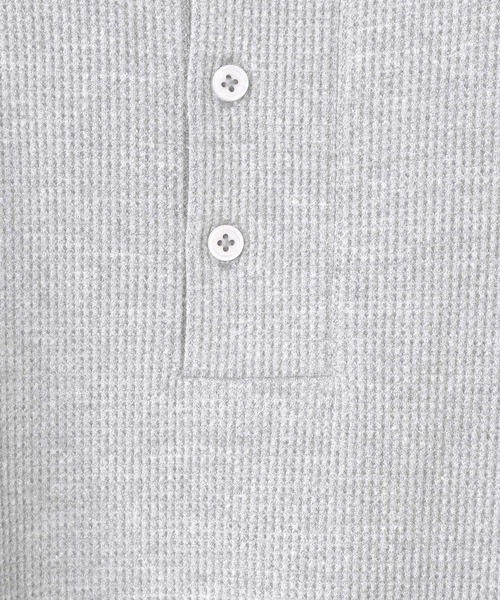 LOWRYS FARM(ローリーズファーム)の「UVカット・吸水速乾機能付【LFM(U)】DRYMIXワッフルヘンリーLS 1055039(Tシャツ/カットソー・メンズ・ブラック/グレー/アイボリー・MEDIUM/LARGE)」の11枚目の写真