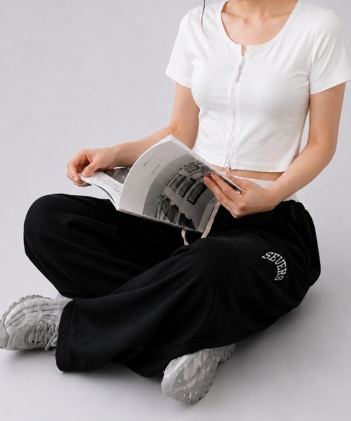 Miniministore(ミニミニストア)の「ワイドスウェットパンツ レディース韓国風(スウェットパンツ・レディース・ライトグレー/ブラック・M/L)」の12枚目の写真
