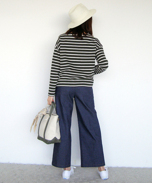 N.（N. Natural Beauty Basic）（エヌエヌナチュラルビューティーベーシック）の「インディゴワイドセンタープレス（その他パンツ・レディース・ネイビー・MEDIUM/SMALL）」の8枚目の写真