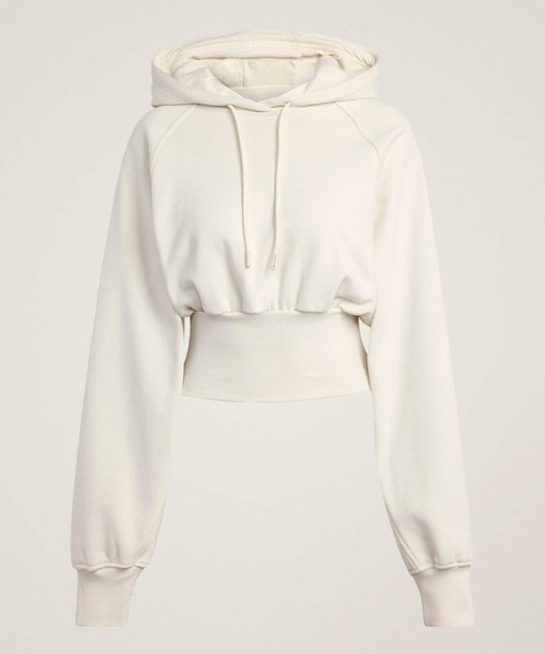 adidas by Stella McCartney(アディダスバイステラマッカートニー)の「adidas by Stella McCartney クロップドパーカー / アディダス adidas(パーカー・レディース・ベージュ・MEDIUM/SMALL/X-LARGE/LARGE)」の4枚目の写真