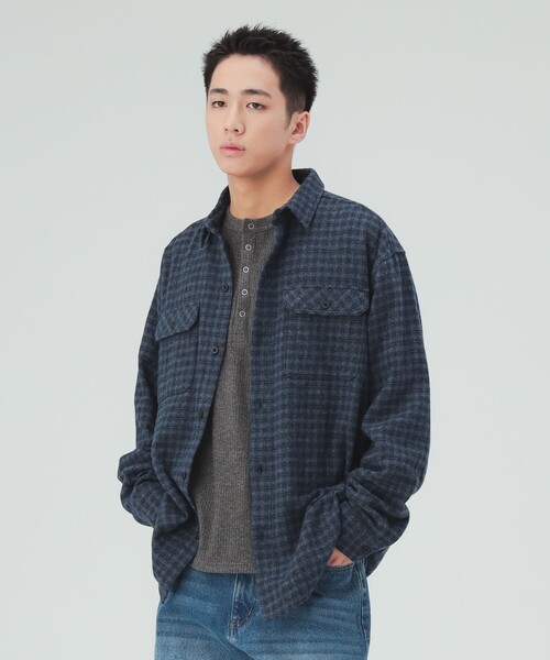 BEAMS HEART(ビームスハート)の「チェック ネルシャツ(シャツ/ブラウス・メンズ・ブラウン/ネイビー・SMALL/LARGE/MEDIUM)」の12枚目の写真