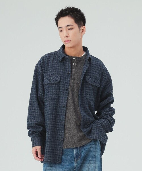 BEAMS HEART(ビームスハート)の「チェック ネルシャツ(シャツ/ブラウス・メンズ・ブラウン/ネイビー・SMALL/LARGE/MEDIUM)」の18枚目の写真