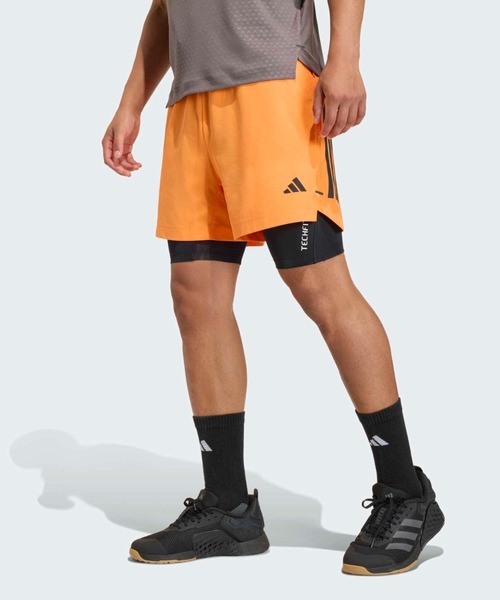 adidas(アディダス)の「D4T パワー スリーストライプス ショーツ / ハーフパンツ / アディダス adidas(その他パンツ・メンズ・オレンジ・3XL(7inch)/2XL(7inch)/XL(7inch)/S(7inch)/M(7inch)/L(7inch)/XS(7inch))」の1枚目の写真