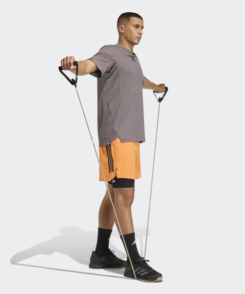 adidas(アディダス)の「D4T パワー スリーストライプス ショーツ / ハーフパンツ / アディダス adidas(その他パンツ・メンズ・オレンジ・3XL(7inch)/2XL(7inch)/XL(7inch)/S(7inch)/M(7inch)/L(7inch)/XS(7inch))」の3枚目の写真