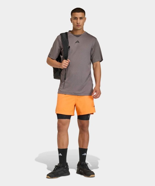 adidas(アディダス)の「D4T パワー スリーストライプス ショーツ / ハーフパンツ / アディダス adidas(その他パンツ・メンズ・オレンジ・3XL(7inch)/2XL(7inch)/XL(7inch)/S(7inch)/M(7inch)/L(7inch)/XS(7inch))」の4枚目の写真