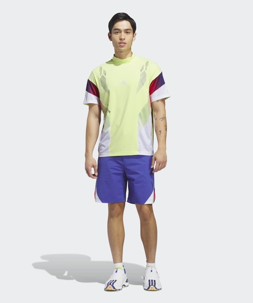 adidas(アディダス)の「コードカオス モックネック 半袖ポロシャツ【adidas Golf/アディダスゴルフ】(ポロシャツ・メンズ・イエロー・SMALL/MEDIUM/LARGE/X-LARGE/XX-LARGE)」の5枚目の写真