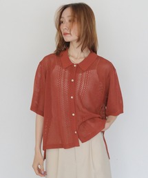 CLEIO | 【CLEIO】透かし編みポロニット OPENWORK POLO KNIT(ニット/セーター)