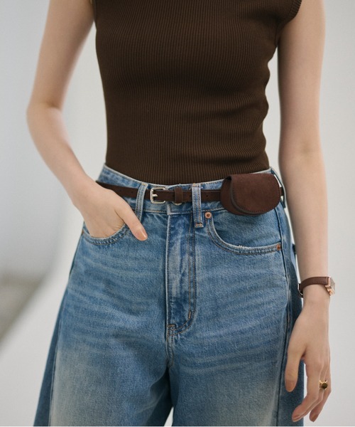 LAULEN（ローレン）の「belt pouch mini case /ベルトポーチミニケース（ボディバッグ/ウエストポーチ・レディース・ブラック/アッシュグレー/ブラウン・FREE）」の4枚目の写真