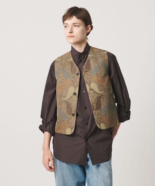 LOEFF(ロエフ)の「<LOEFF>ペイズリー プリント ベスト UNISEX(ベスト・レディース・ブラウン系・1/2/0)」の2枚目の写真