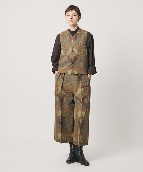 LOEFF(ロエフ)の「<LOEFF>ペイズリー プリント ベスト UNISEX(ベスト・レディース・ブラウン系・1/2/0)」の4枚目の写真
