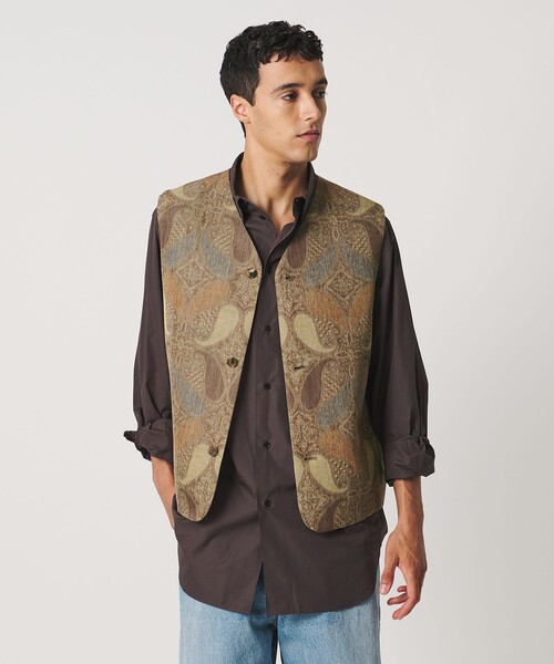 LOEFF(ロエフ)の「<LOEFF>ペイズリー プリント ベスト UNISEX(ベスト・レディース・ブラウン系・1/2/0)」の5枚目の写真