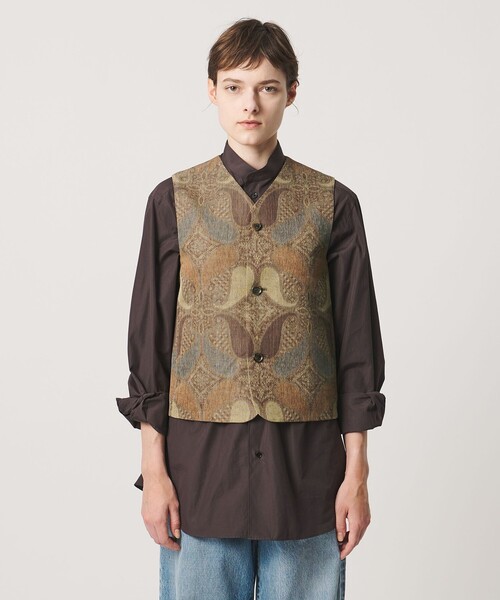 LOEFF(ロエフ)の「<LOEFF>ペイズリー プリント ベスト UNISEX(ベスト・レディース・ブラウン系・1/2/0)」の9枚目の写真