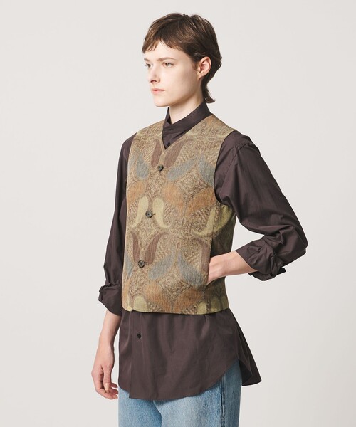 LOEFF(ロエフ)の「<LOEFF>ペイズリー プリント ベスト UNISEX(ベスト・レディース・ブラウン系・1/2/0)」の10枚目の写真