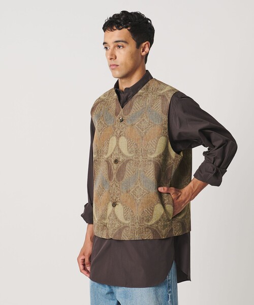 LOEFF(ロエフ)の「<LOEFF>ペイズリー プリント ベスト UNISEX(ベスト・レディース・ブラウン系・1/2/0)」の14枚目の写真