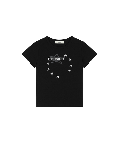 DEINET(ダイニット)の「DEINET STAR GRAPHICS T-SHIRTS IN BLACK(Tシャツ/カットソー・レディース・その他・FREE)」の1枚目の写真